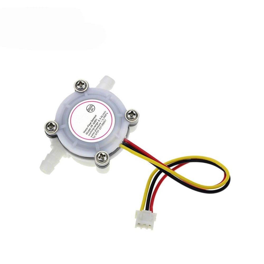Su Akış Sensörü Beyaz-Debi Metre 0.3-6L/dak.YF-S401-DC5-12V(7mm Boru Girişli)