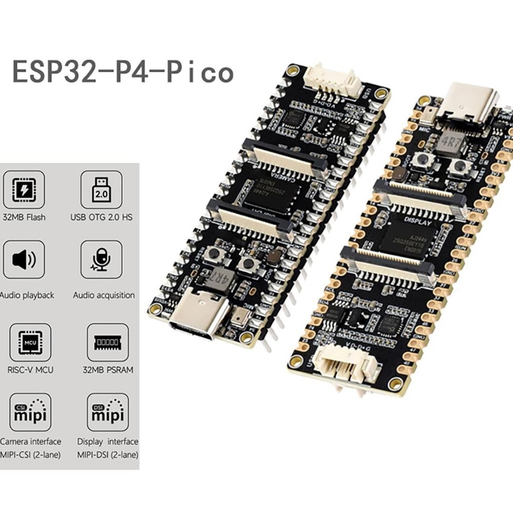 WaveShare ESP32-P4-Pico Yüksek Performanslı Geliştirm Kartı