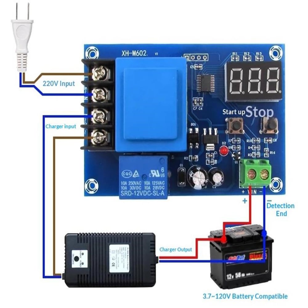 XH-M602 Lityum Pil-Akü Şarj Kontrol Devresi-3.7V-120V(AC220V Girişli)