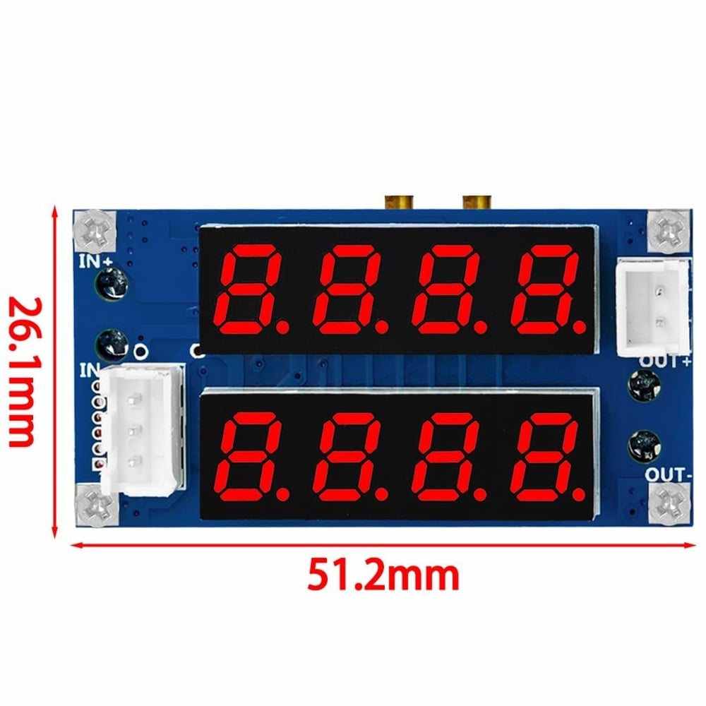 XL4015 5A CC-CV Sabit Voltaj-Amper Ayarlı Çift Ekranlı Voltaj Düşürücü Modül