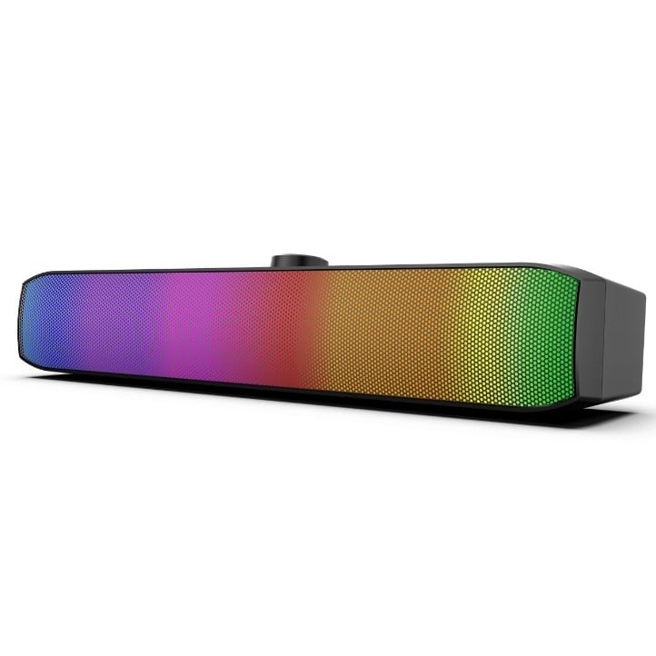 Claw's Lumatone 6W (3w x2) Full RGB Işıklandırmalı USB + 3.5mm Audio Çıkışlı Ses Kontrolcülü Kompakt Tasarım Tak-Çalıştır Gaming & Müzik Soundbar Speaker