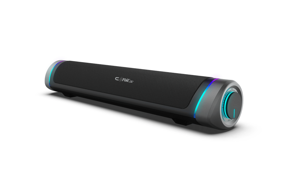 Claw's Prism 6W (3w x2) Chromatic RGB Işıklandırmalı USB + 3.5mm Audio Çıkışlı Ses Kontrolcülü Kompakt Tasarım Tak-Çalıştır Gaming & Müzik Soundbar Speaker
