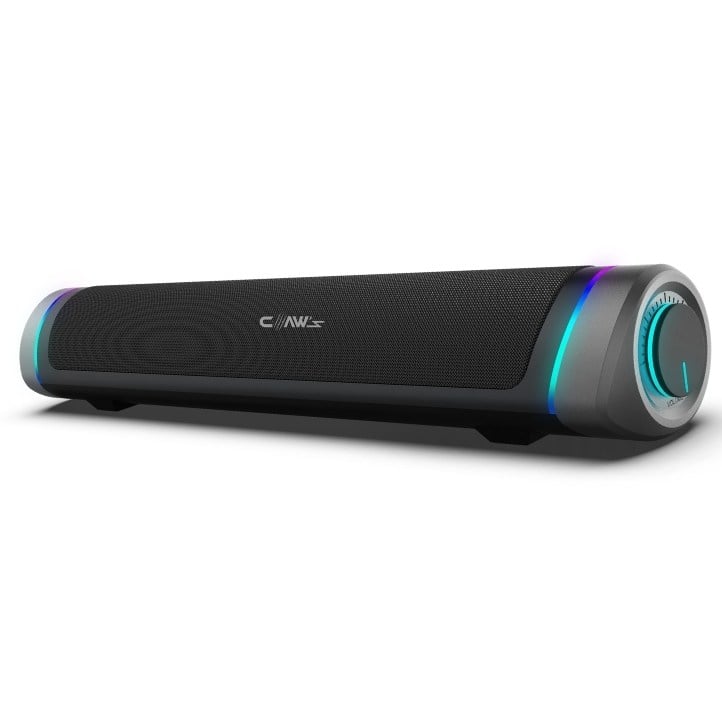 Claw's Prism 6W (3w x2) Chromatic RGB Işıklandırmalı USB + 3.5mm Audio Çıkışlı Ses Kontrolcülü Kompakt Tasarım Tak-Çalıştır Gaming & Müzik Soundbar Speaker