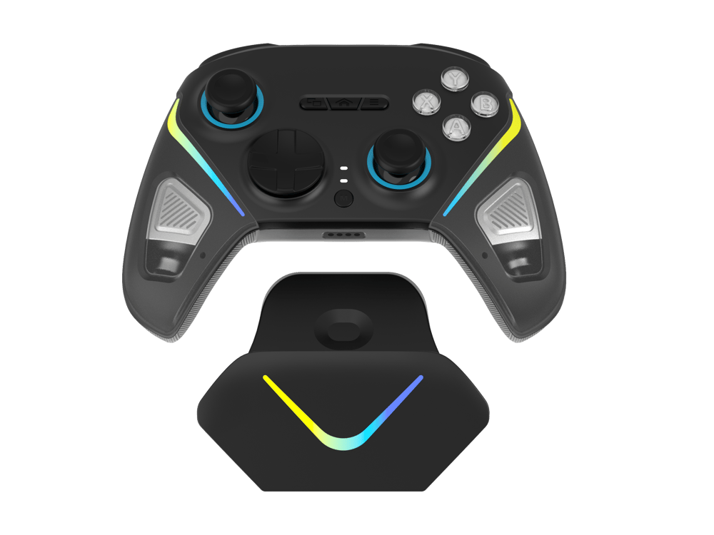 Claw's Tactical Combat 2.4 Ghz/BT Çift Kablosuz Mod - RGB Şarj Standı - Mikro Switch - Harici Makro Tuşu - HALL 3D - Titreşimli - Turbo Modu - 18 Tuşlu Gamepad