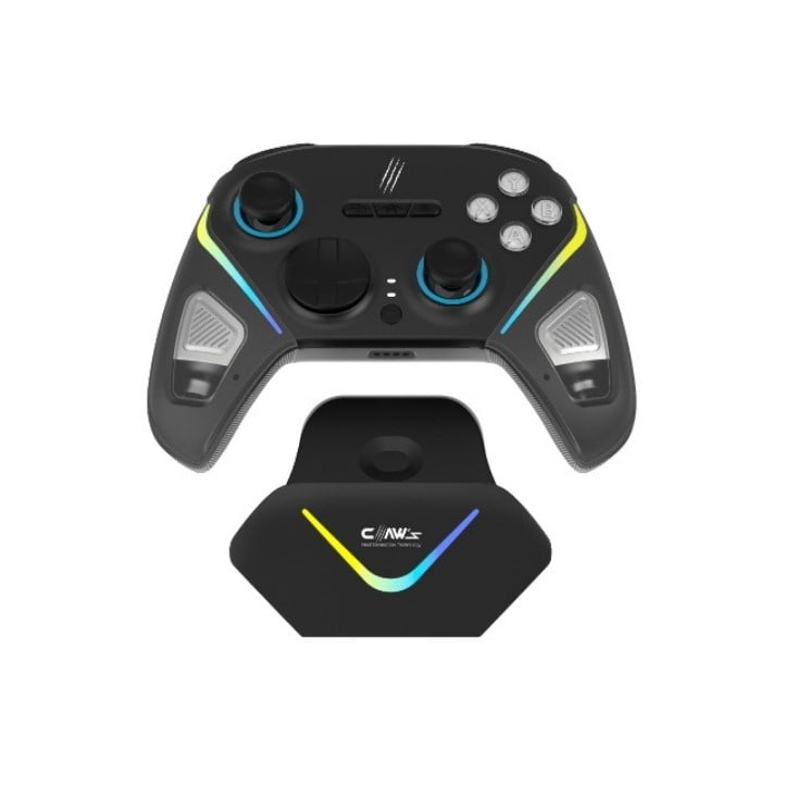 Claw's Tactical Combat 2.4 Ghz/BT Çift Kablosuz Mod - RGB Şarj Standı - Mikro Switch - Harici Makro Tuşu - HALL 3D - Titreşimli - Turbo Modu - 18 Tuşlu Gamepad