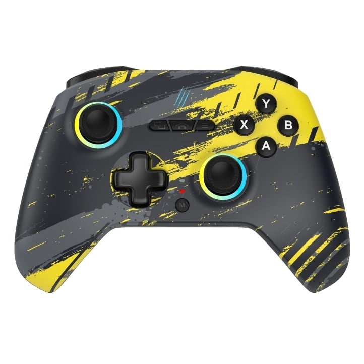 Claw's Tactical Mortal 2.4 Ghz/BT Çift Kablosuz Mod - Chromatic RGB - Makro - Silikon Switch - HALL 3D - Titreşimli - Turbo Modu - 18 Tuşlu Gamepad - Blackout Yellow