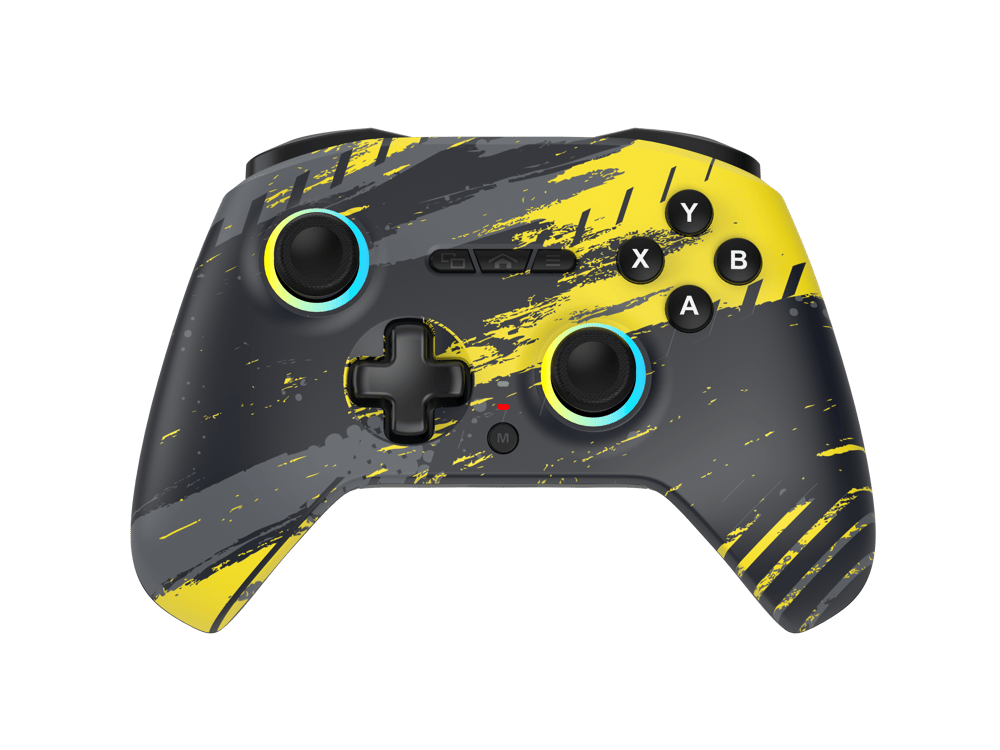 Claw's Tactical Mortal 2.4 Ghz/BT Çift Kablosuz Mod - Chromatic RGB - Makro - Silikon Switch - HALL 3D - Titreşimli - Turbo Modu - 18 Tuşlu Gamepad - Blackout Yellow