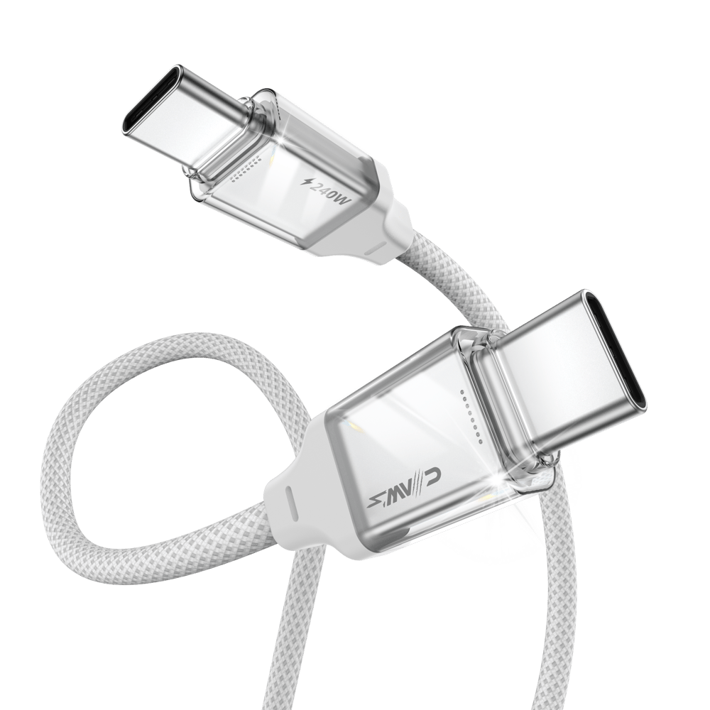 Claw's USB4.0 Silikon Örgülü Kablo - 240W (48V/5A) Ultra Hızlı Şarj, 40Gbps Veri Transfer Hızı, 8K 60Hz Görüntü ve Ses Aktarımı, Type-C Thunderbolt 3/4 Uyumlu Esnek Dönüştürücü Kablo