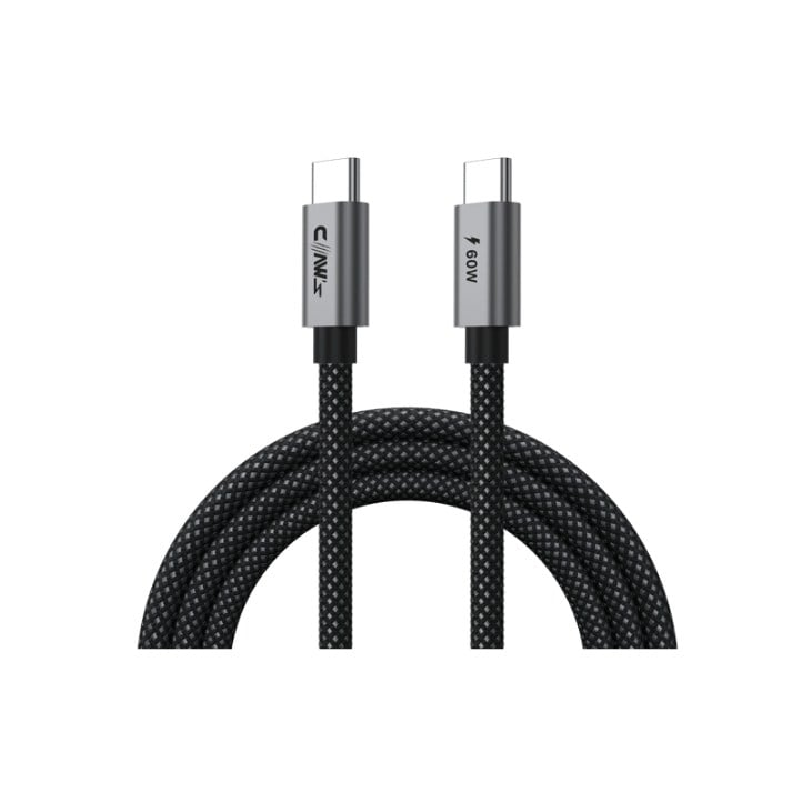 CLAW'S VOLTLİNK C60 USB-C to USB-C Silikon Örgü Hızlı Şarj Kablosu - 20V 3A, 480Mbps Veri Aktarımı, Yüksek Dayanıklı Type-C Şarj ve Senkronizasyon Kablosu, MacBook, iPad, Samsung Uyumlu