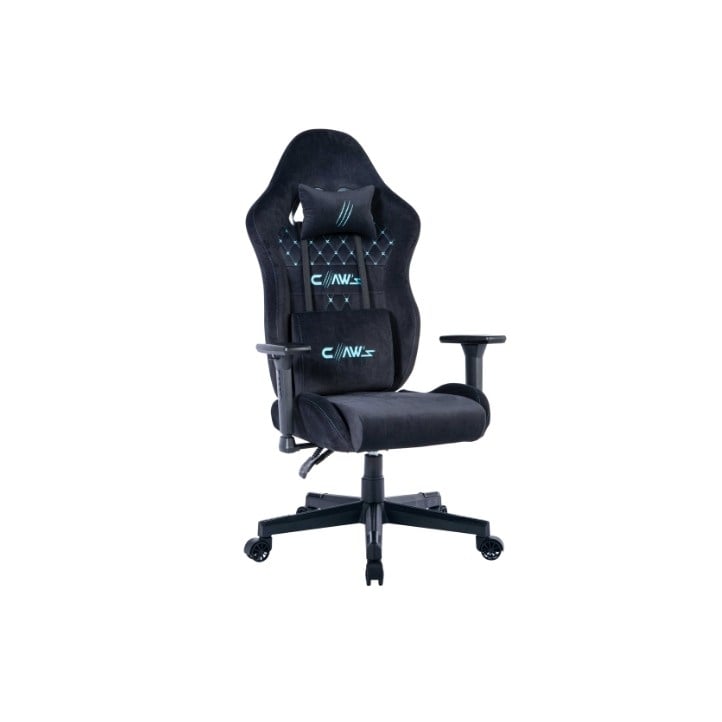 Claw's Z12 Özel Dokuma Terletme Yapmaz Kadife Kumaş- ErgoSupport Kadife Bel & Baş Yastığı - 3D Kolçak - Çelik & Ahşap İskeletli Premium Oyuncu Koltuğu