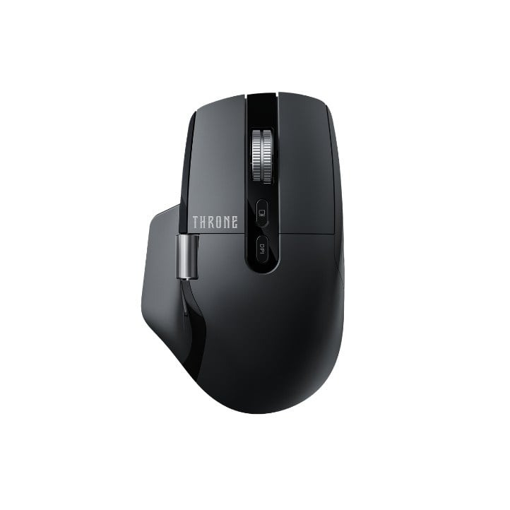 Throne Elite M1 OLED Ekranlı Kablosuz Oyuncu ve Ofis Mouse - 7 Butonlu, Tri-Mode Bağlantı (2.4GHz + Bluetooth + Type-C Kablolu), Şarj Edilebilir Makro Yazılım Destekli Premium Mouse