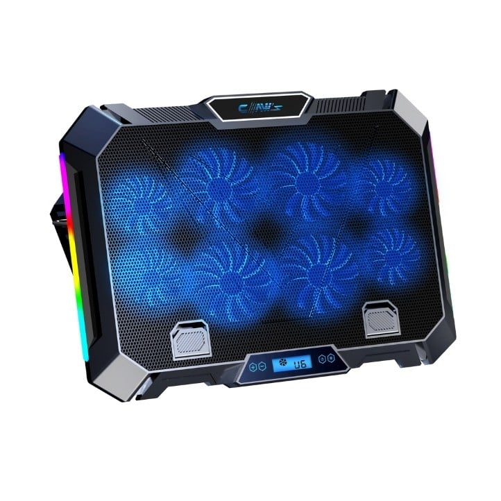 Vortex 8x Turbo LED Fan - 10 Modlu RGB - LCD Ekran - Ayarlabilir Fan Hızı & 7 Farklı Stand Yükseklik Kademesi – 2x USB -
