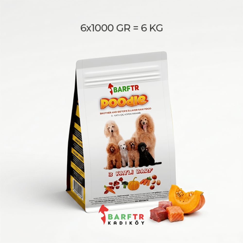 3 Katlı Barf Köpek Maması 6 Kg 1000 gr Tekli Ambalajlarda
