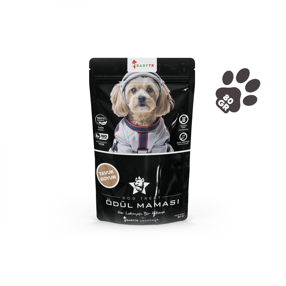Tavuk Boyun Atıştırmalık Ödül Maması 80 Gram Köpekler İçin