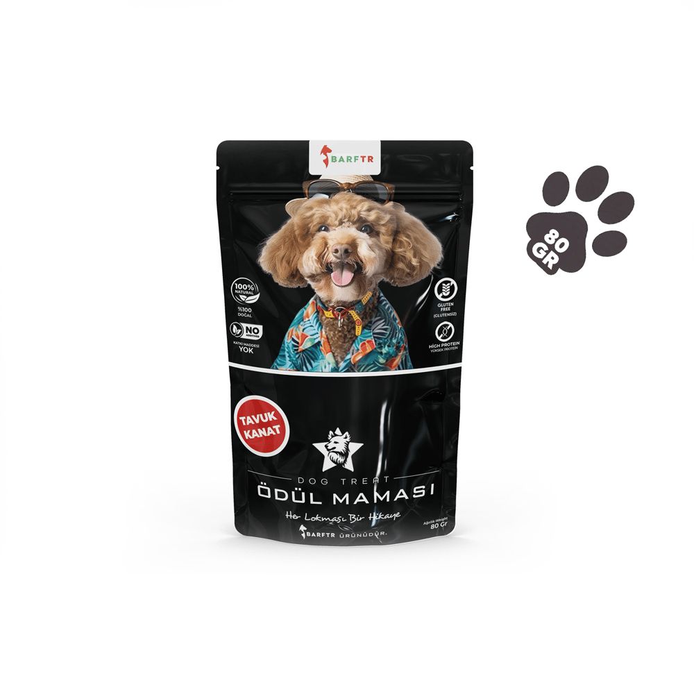Tavuk Kanat Atıştırmalık Ödül maması 80 Gr Köpekler İçin