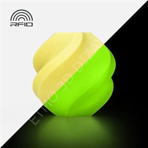 Bambu PLA Glow Yellow With Bambu Reusable S