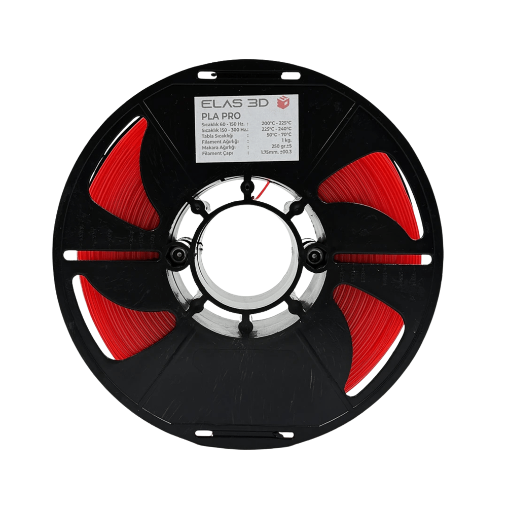 Elas PLA Pro Kırmızı Transparan Filament 1.75 mm 1kg