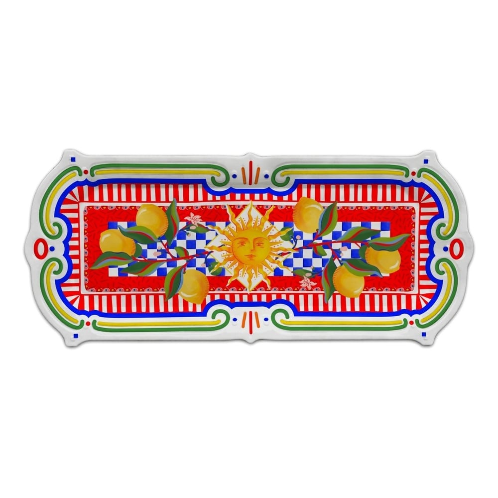 Baci Milano Dolce Vita Dikdörtgen Tepsi 45 cm, Melamin