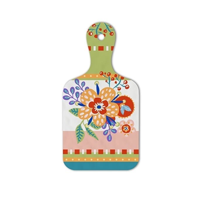 Baci Milano Mamma Mia Çiçek Desenli Kesme Tahtası 12,5 cm x 25 cm 