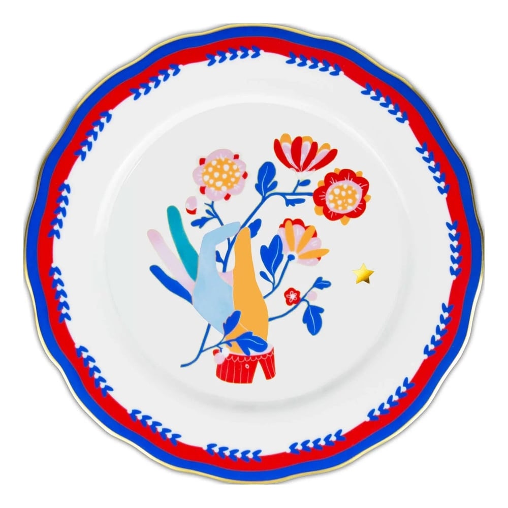 Baci Milano Mamma Mia El Desenli Yemek Tabağı 28 cm