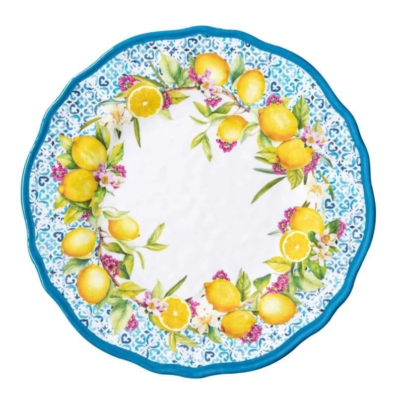 Easy Life ISCHIA Limon Desenli Yemek Tabağı, Çap: 28 cm
