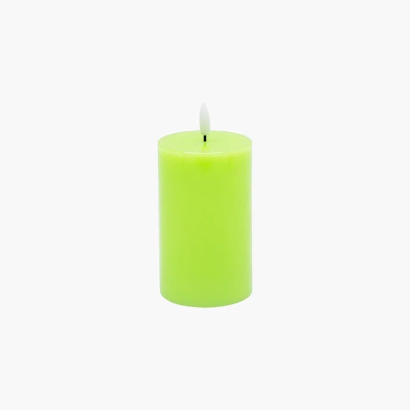 Led Işık Yeşil Mum 12,5cm