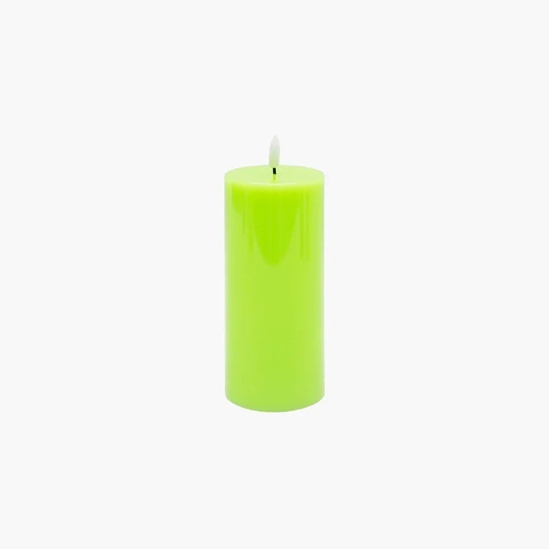 Led Işık Yeşil Mum 17,5cm