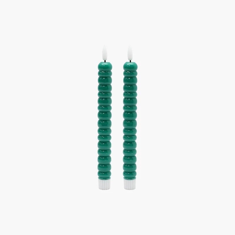 Set Boğumlu Led Işık Aqua Mum 22cm 2'li