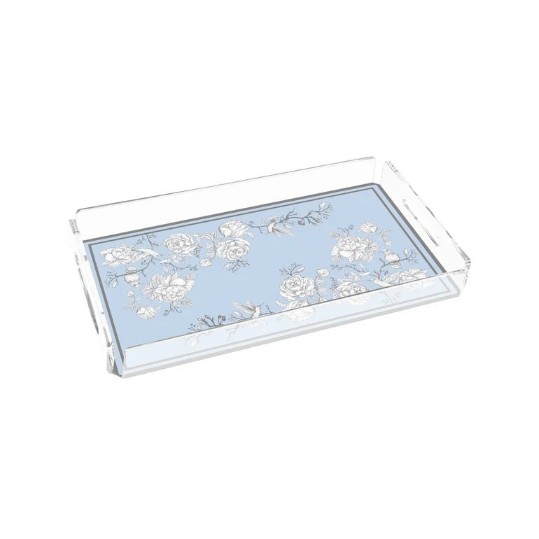 Sivella  Rose Glow Blue 40x20 Pleksi Tepsi