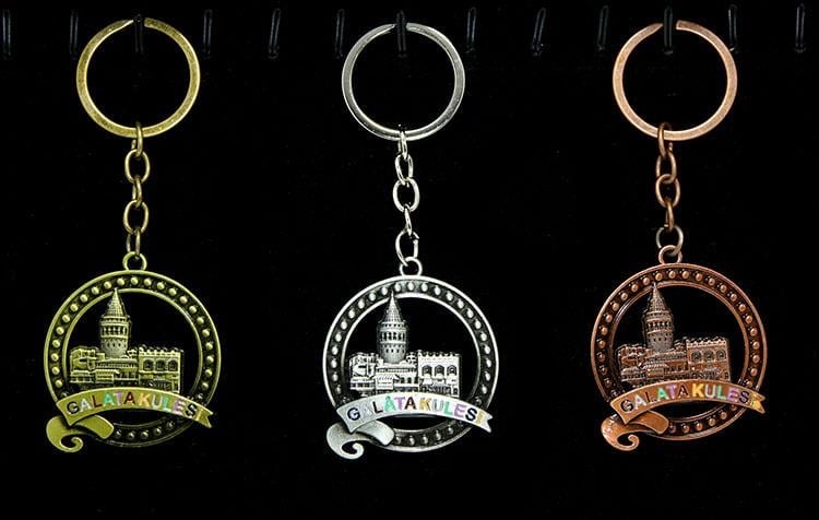 Metal Galata Kulesi Anahtarlık Model 3