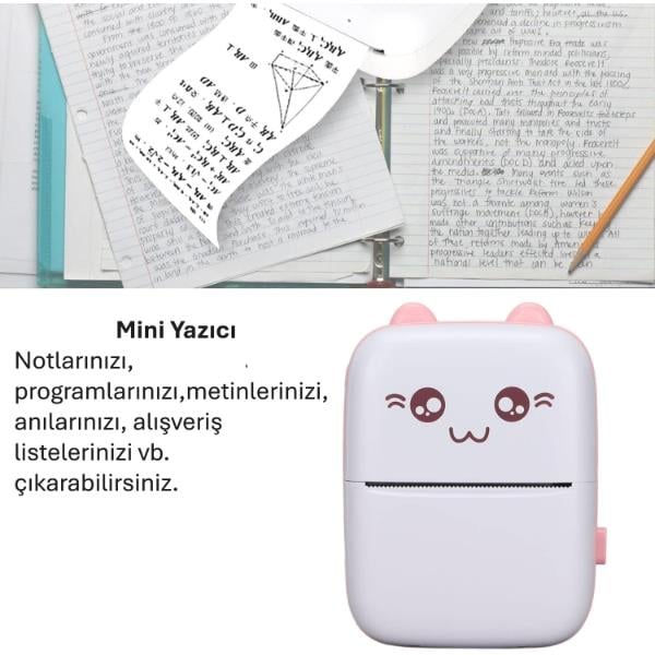 Mini Taşınabilir Yazıcı Printer