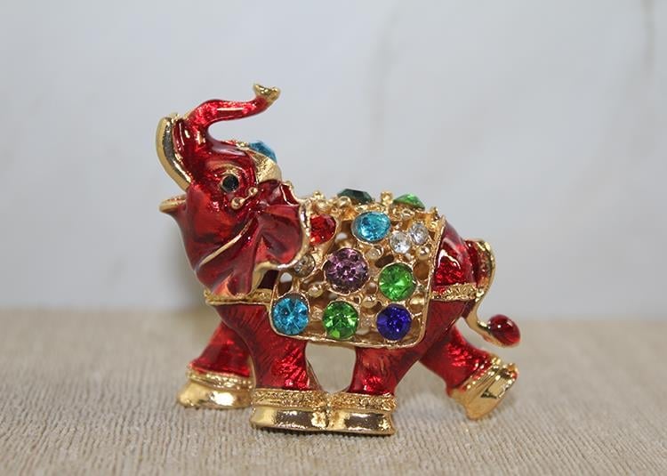 Swarovski Taşlı Minik Figür - Fil