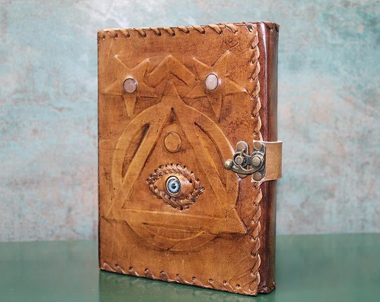 Taşlı Deri Defter Model 1