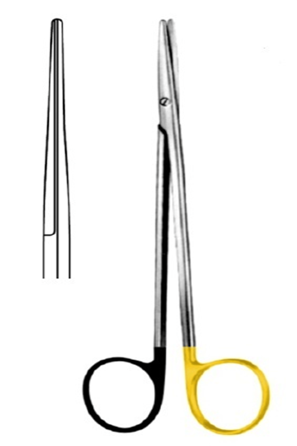 09.5336.15 Metzenbaum Makas Düz 15cm S/CUT, TC