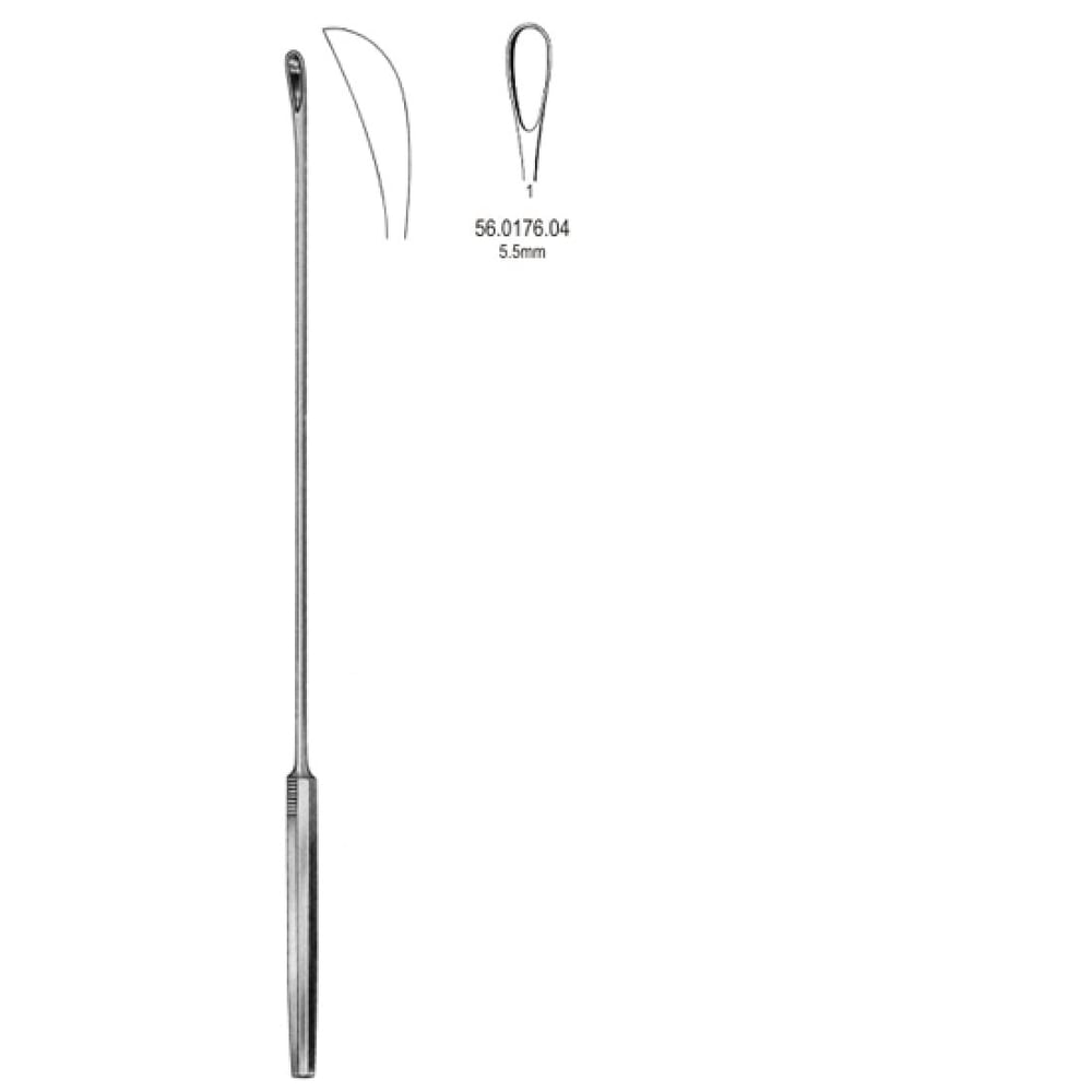56.0176.04 Luer-Koerte Safra Taşı Kepçesi Bükülebilir 5.5mm Fig.1