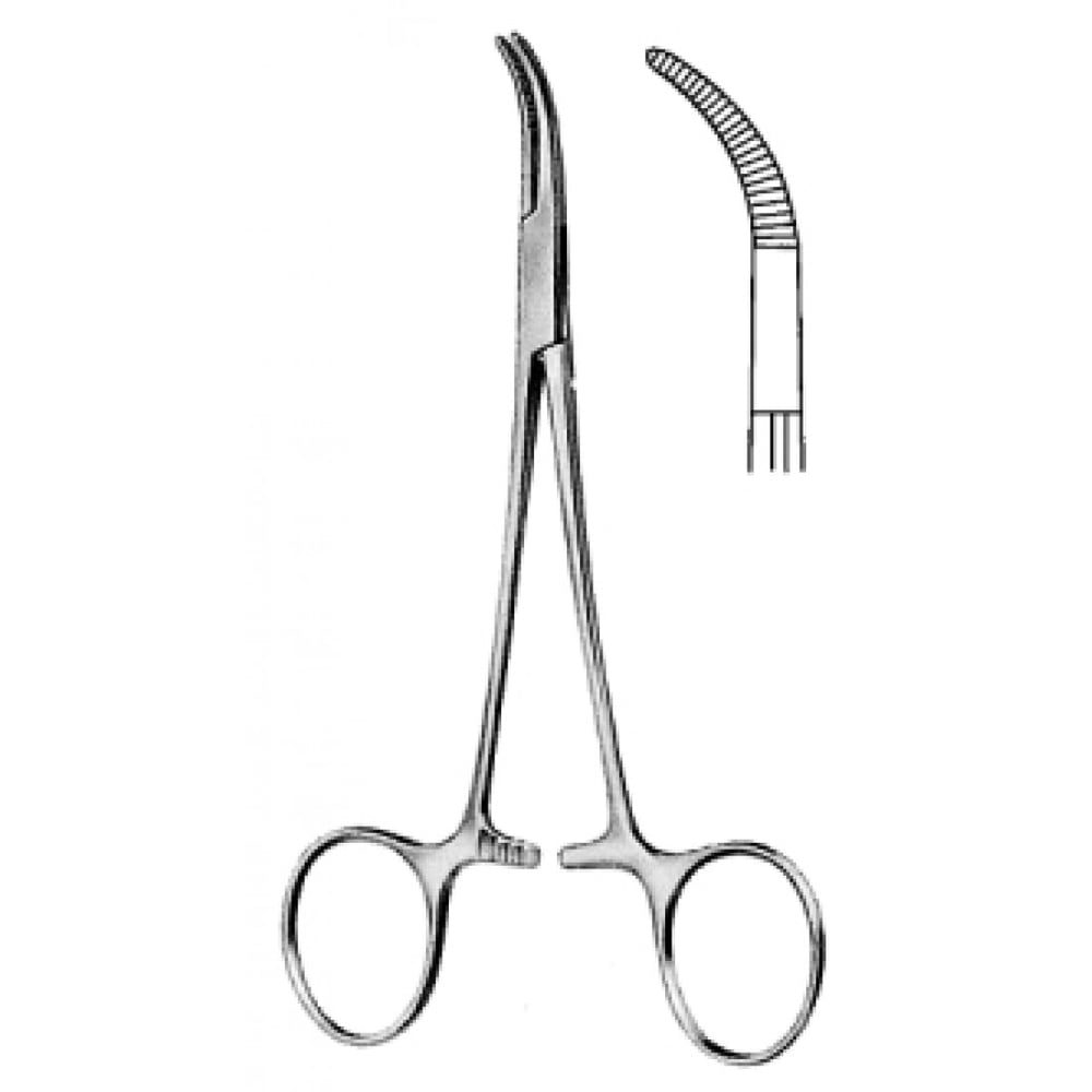 14.0296.14 Baby Mixter Hemostatik Forseps  Eğri 14cm