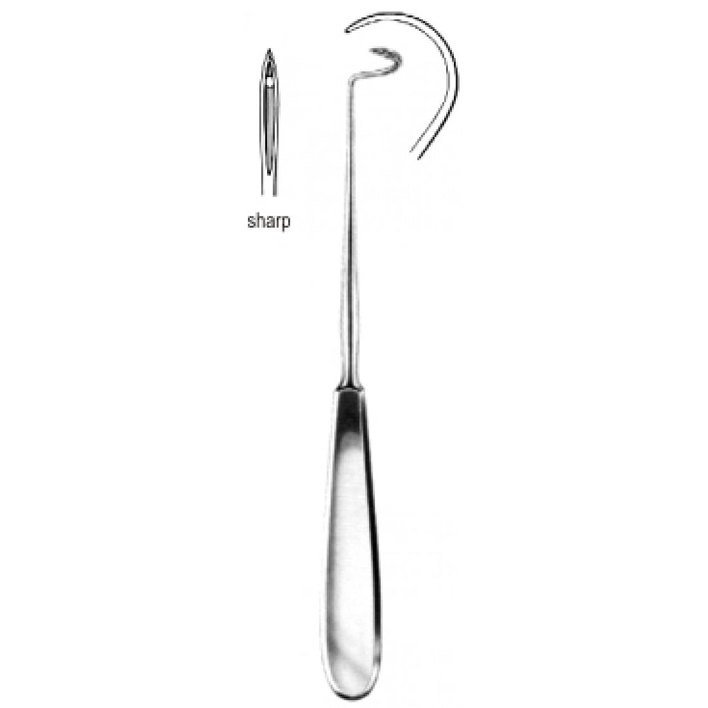 22.0374.21 Deschamps Ligatür İğnesi Keskin Sağ 21cm