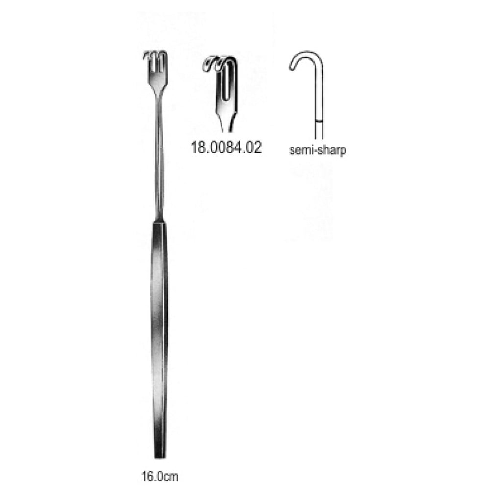 18.0084.02 Kanca Ekartör Yarı Keskin 2pr. 16cm