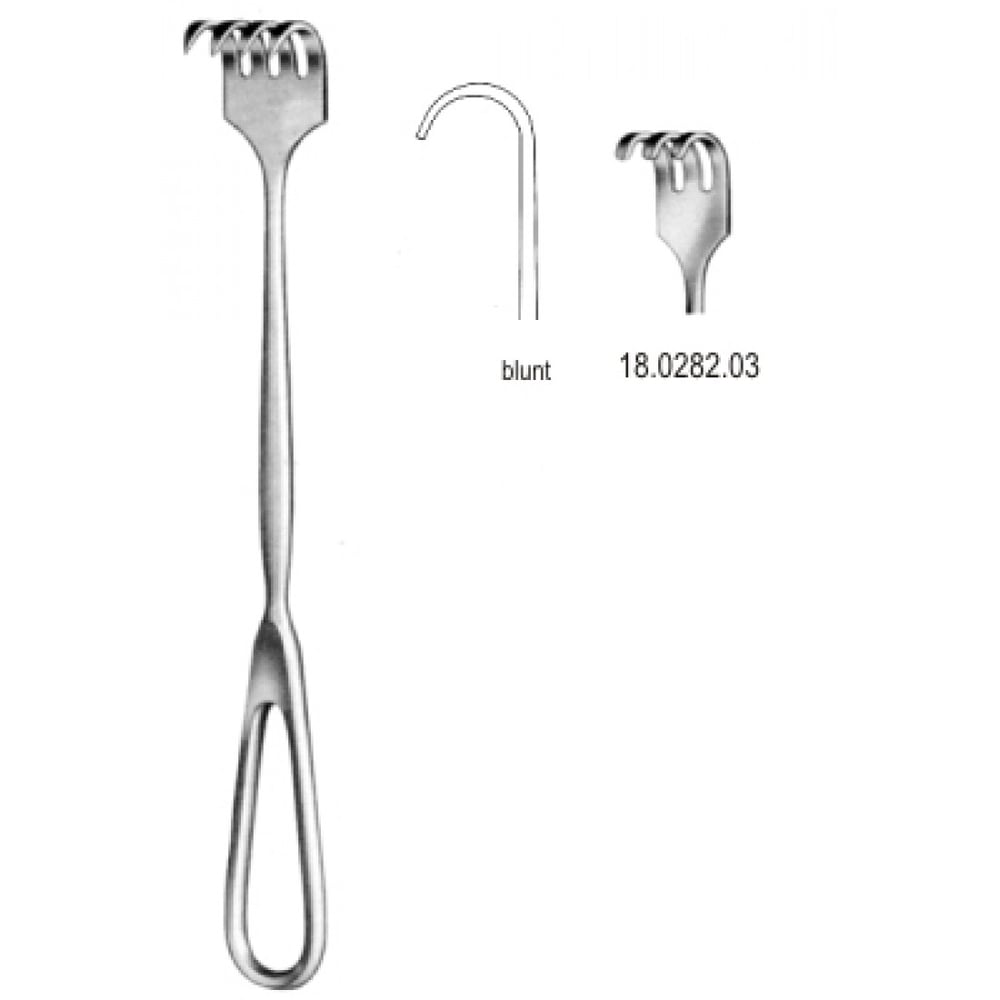 18.0282.03 Volkmann Retractor 3pr. blunt 22cm
