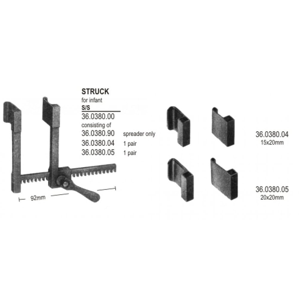 36.0380.00 Struck Sternum Ekartörü Çocuk İçin Komple 70x64x92mm