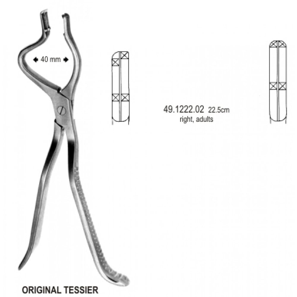 49.1222.02 Tessier Forseps Sağ 22.5cm