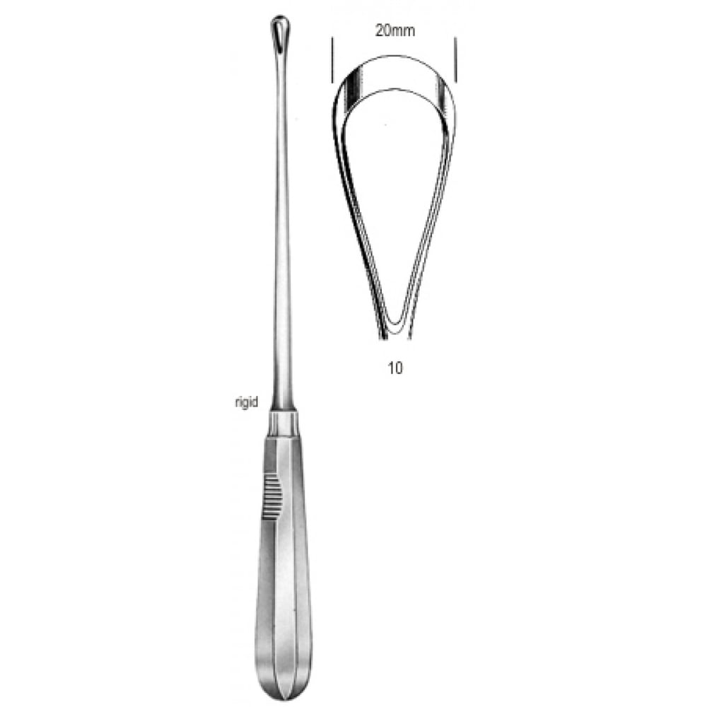 60.0850.20 Recamier Küret Sert Keskin 20mm, 31cm Fig.10