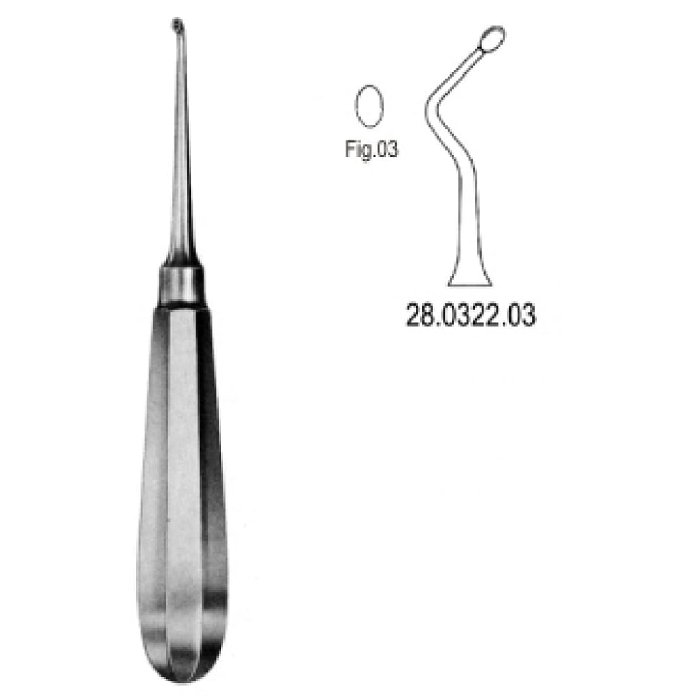 28.0322.03 USA Model Kemik Küreti Sol 16cm Fig.3
