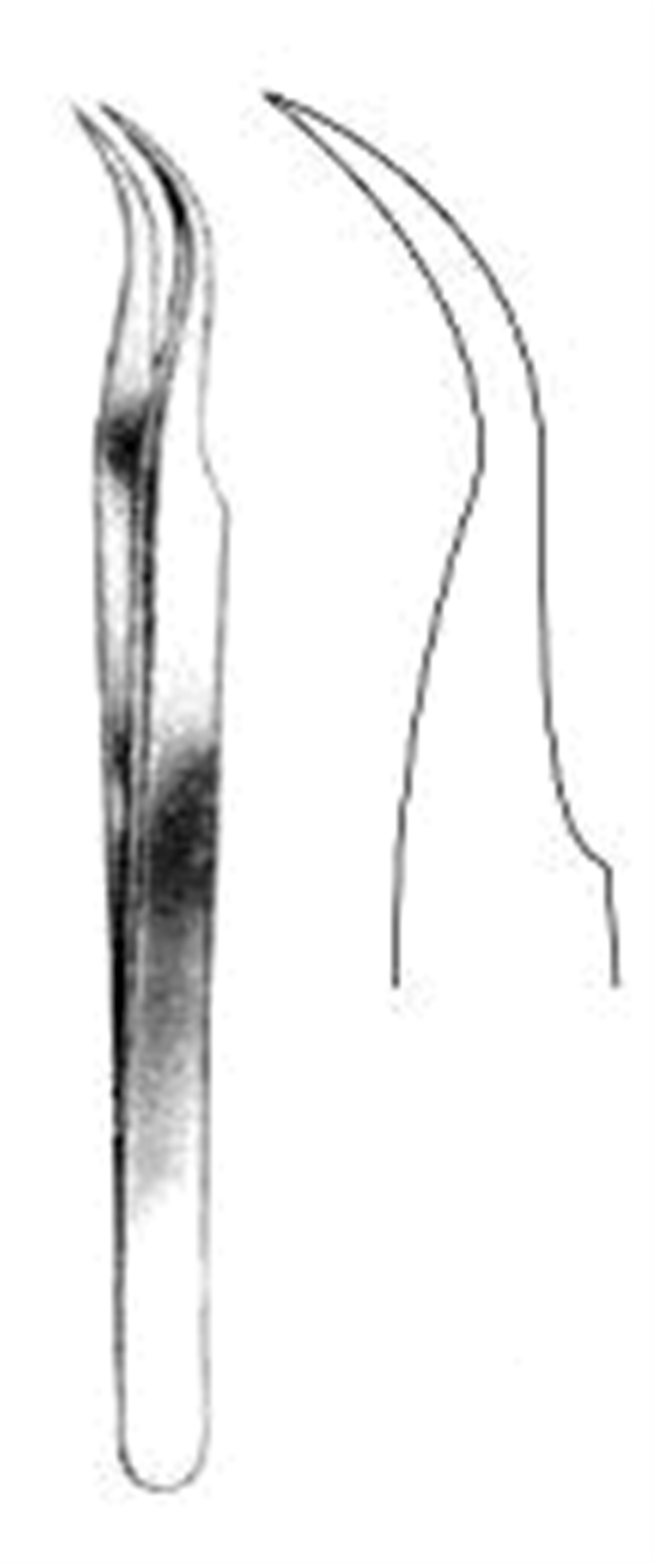 12.0308.12 Mikro Forseps Eğri 12cm (Saatçi Forsepsi)