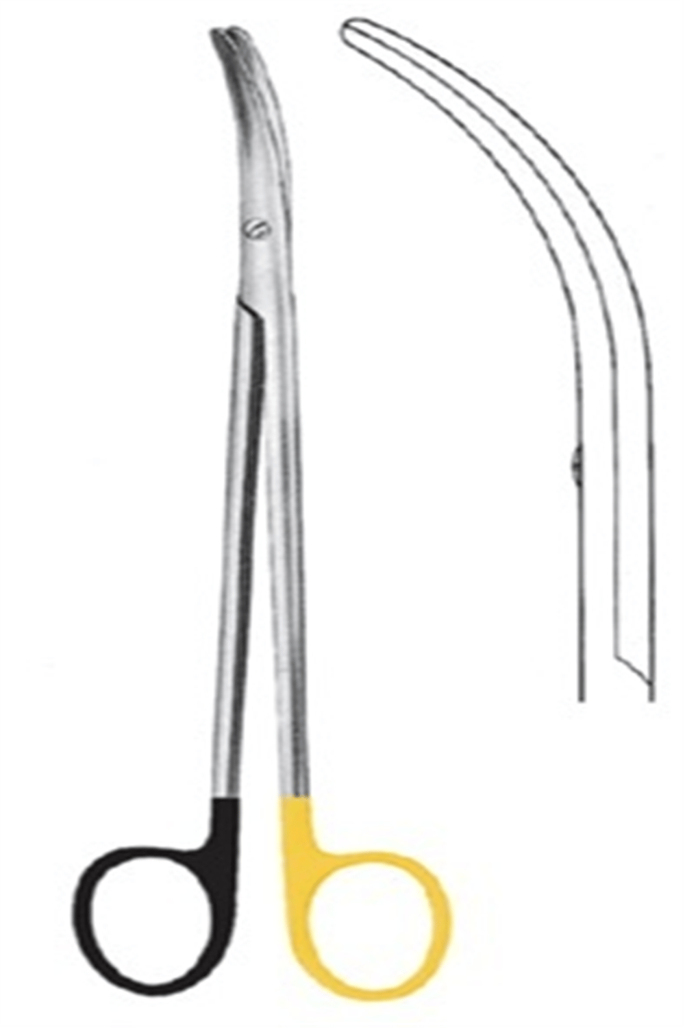 09.5388.23 Metzenbaum Thorek Makas Eğri 23cm S/CUT, TC