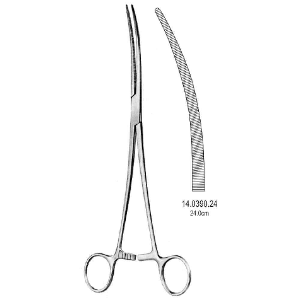 14.0390.24 Crafoord Bronchus Clamp cvd 24cm