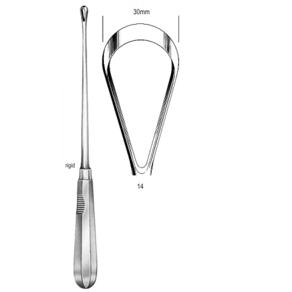 60.0850.30 Recamier Küret Sert Keskin 30mm 31cm Fig.14