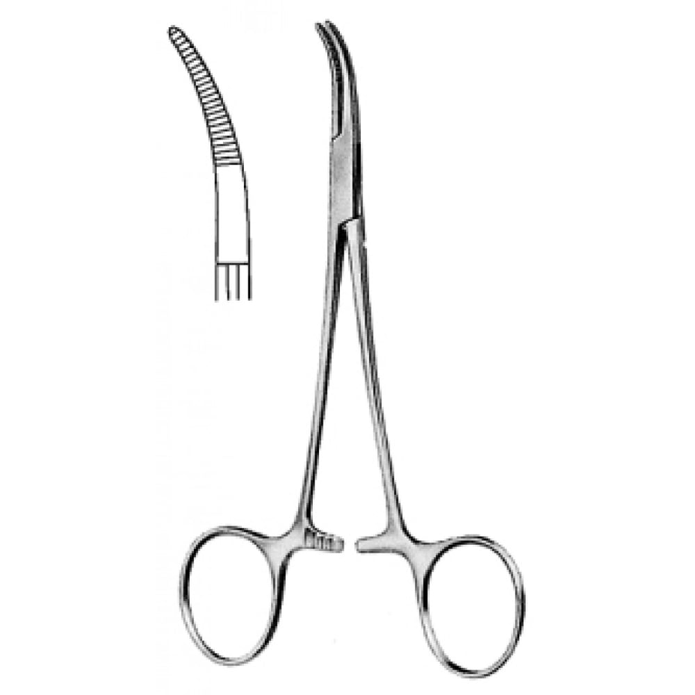 14.0294.14 Baby Mixter Hemostatik Forseps  Eğri 14cm