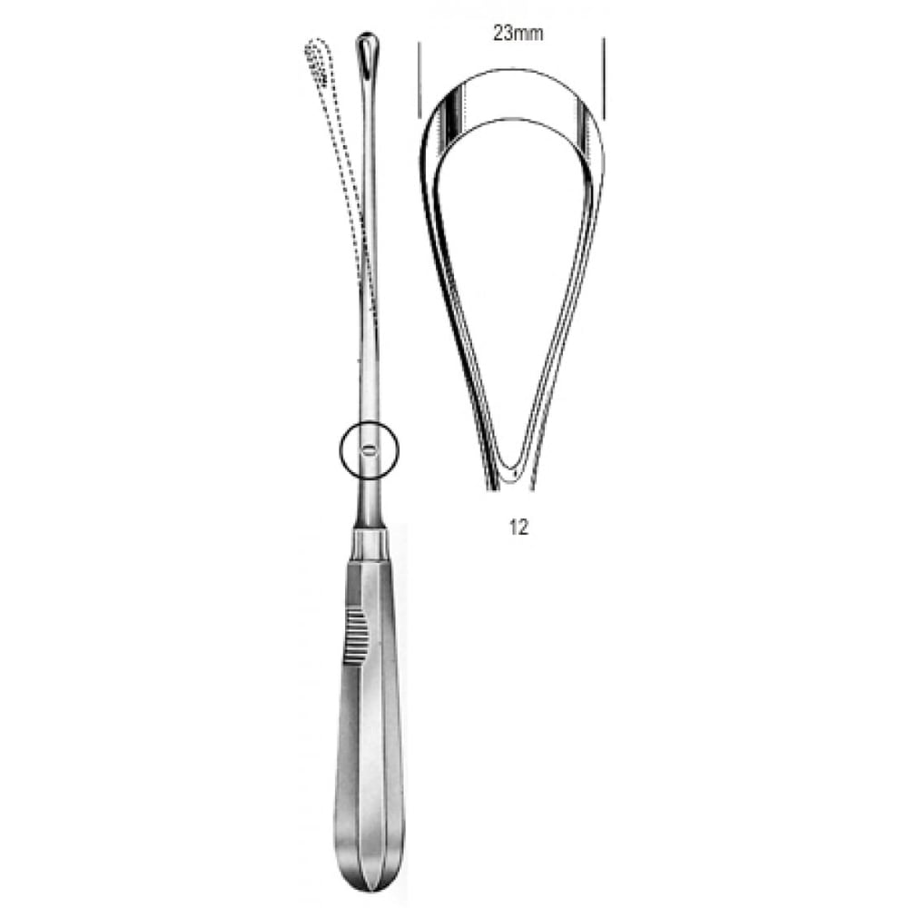 60.0856.23 Recamier Küret Esnek Künt 23mm, 31cm Fig.12