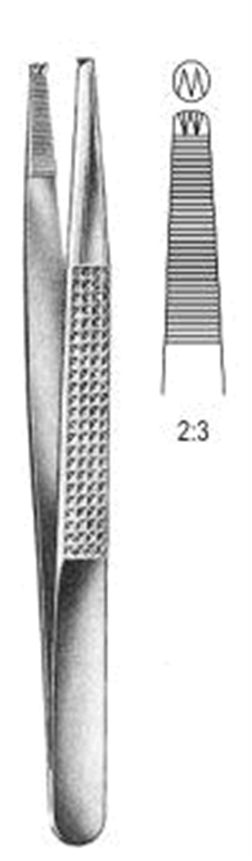 12.0158.18 Bonney Doku Forsepsi 2x3T, 18cm